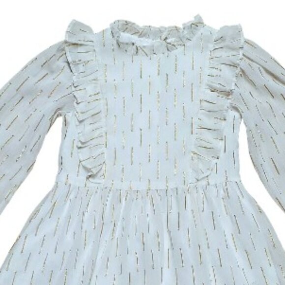 Janie and Jack White and Gold Dress Size 8 - Picture 2 of 5